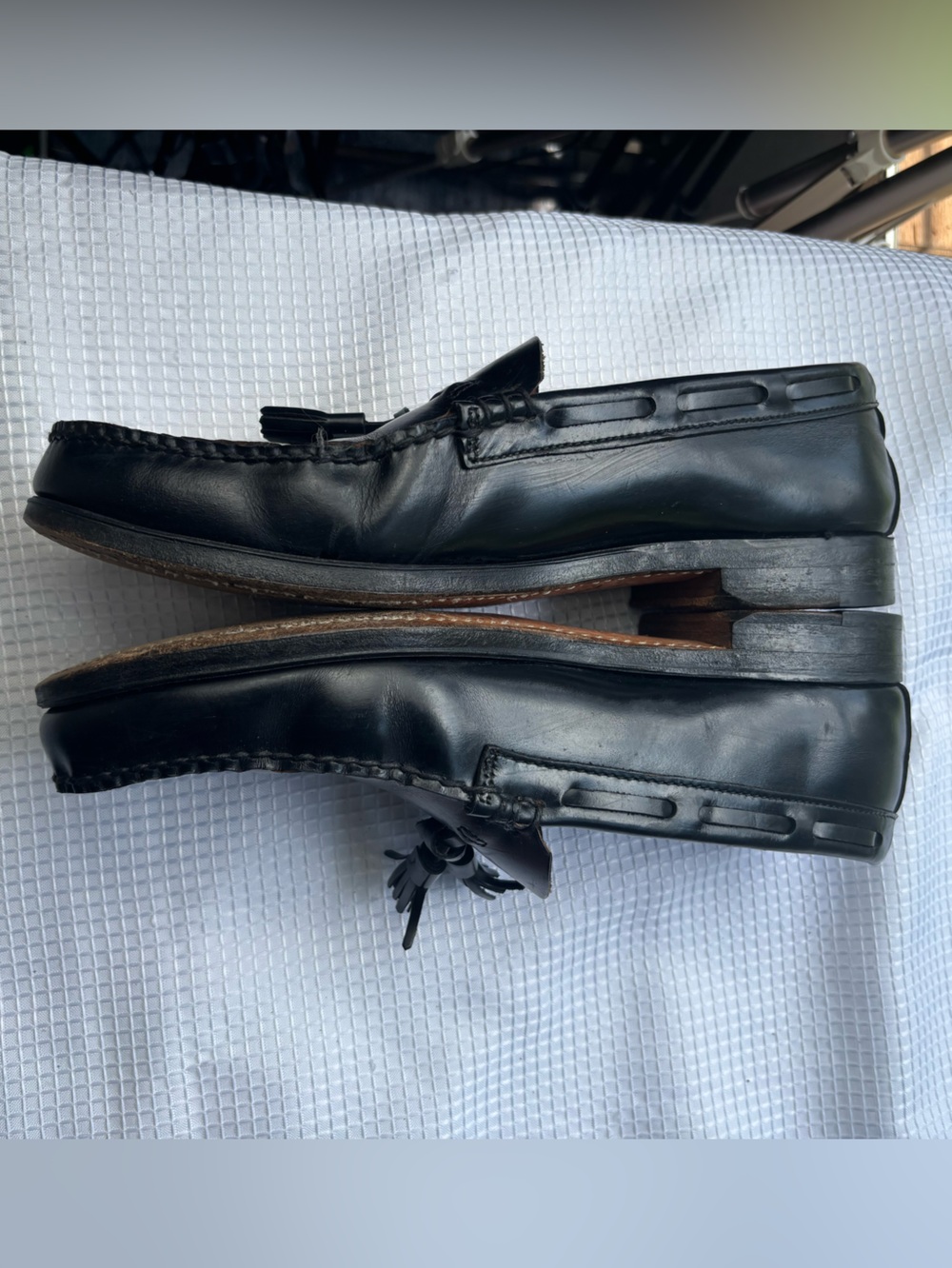 G.H. Bass Weejun Larkin Loafers Classic Black Leather Tassel Loafer Mens 10 A - Picture 11 of 15